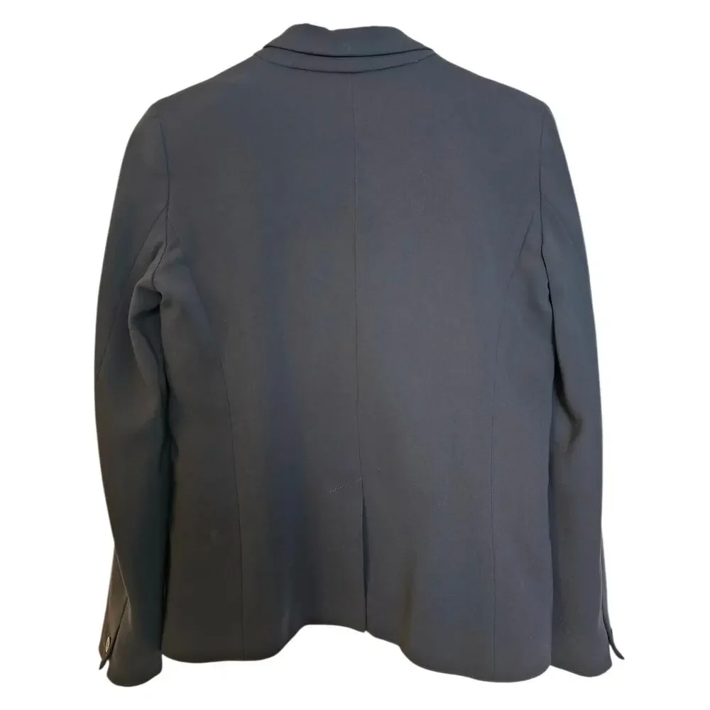 Max Mara Studio Navy Blue Single-Breasted Preppy Dark Academia Blazer Jacket